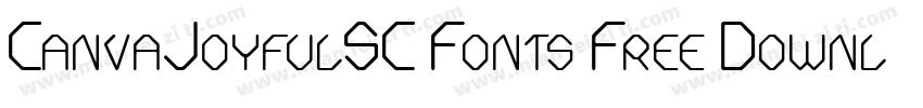 CanvaJoyfulSC Fonts Free Downloads字体转换